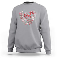 Coquette Valentine's Day Heart Bow Sweatshirt