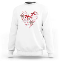 Coquette Valentine's Day Heart Bow Sweatshirt