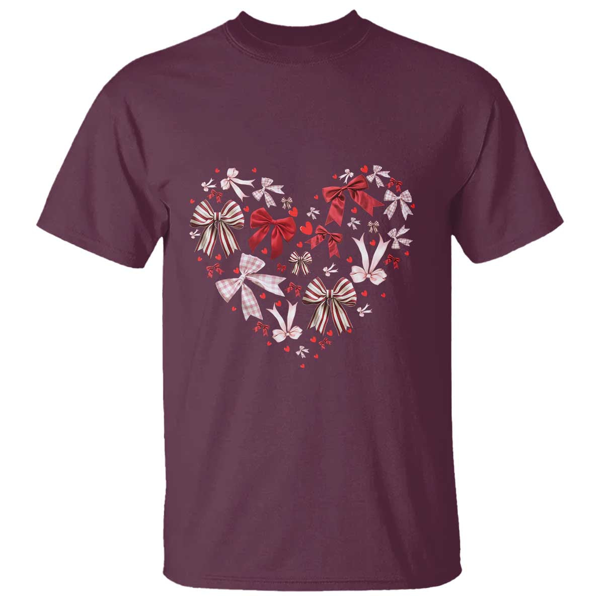 Coquette Valentine's Day Heart Bow T Shirt