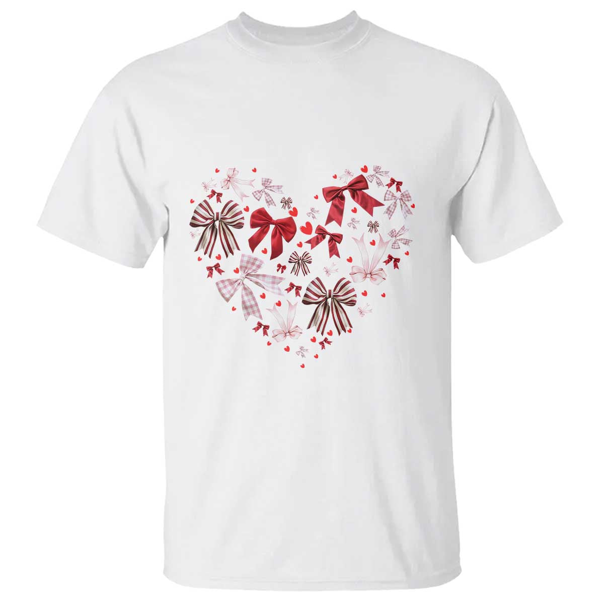 Coquette Valentine's Day Heart Bow T Shirt
