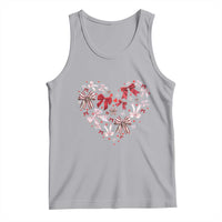 Coquette Valentine's Day Heart Bow Tank Top
