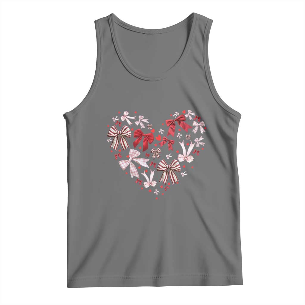 Coquette Valentine's Day Heart Bow Tank Top
