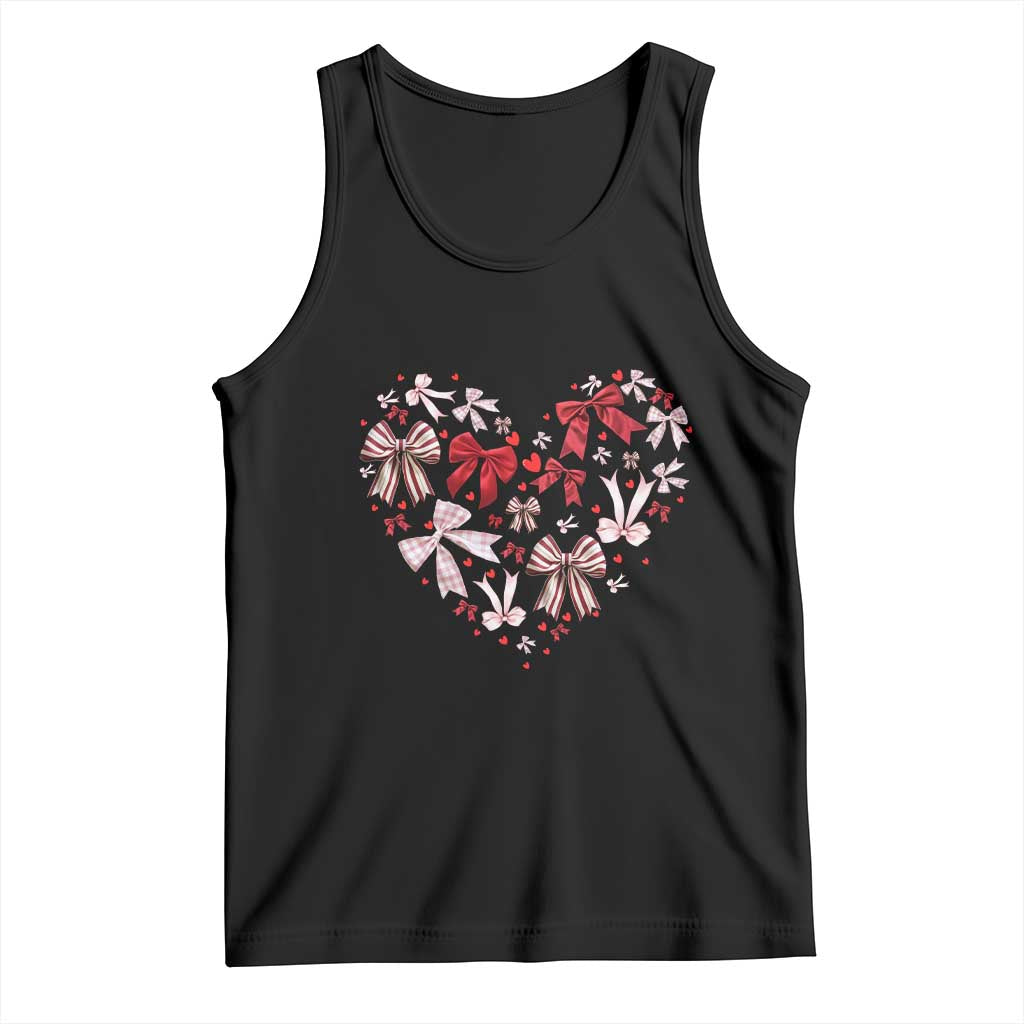 Coquette Valentine's Day Heart Bow Tank Top