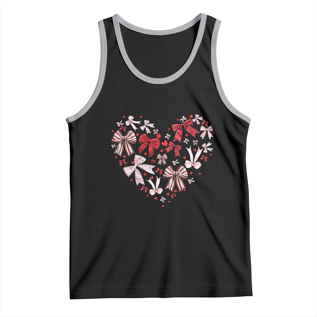 Coquette Valentine's Day Heart Bow Tank Top