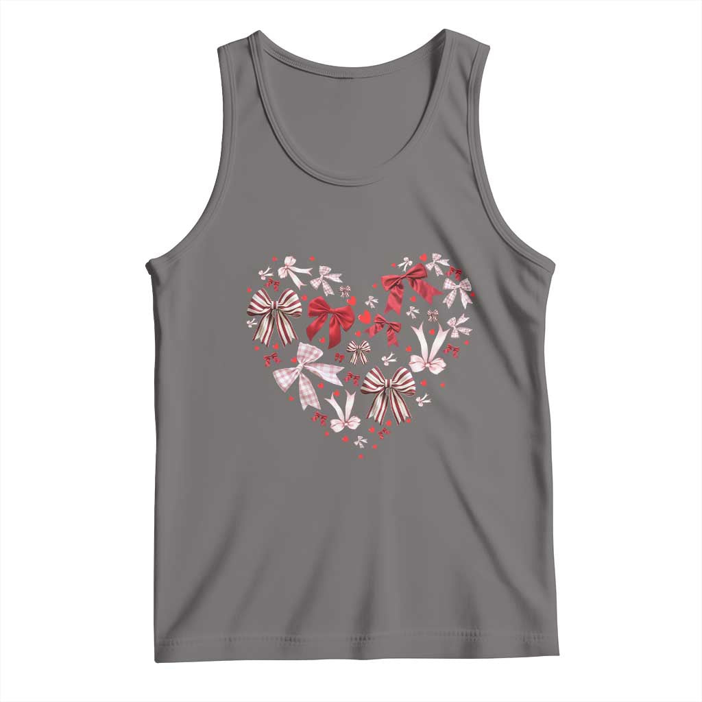 Coquette Valentine's Day Heart Bow Tank Top