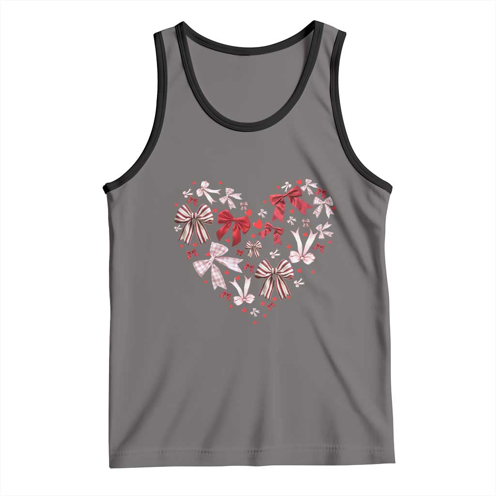 Coquette Valentine's Day Heart Bow Tank Top