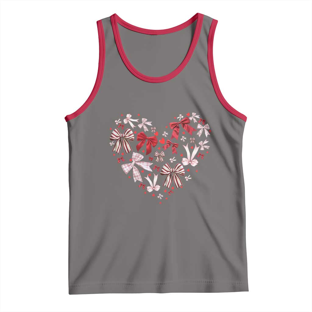 Coquette Valentine's Day Heart Bow Tank Top