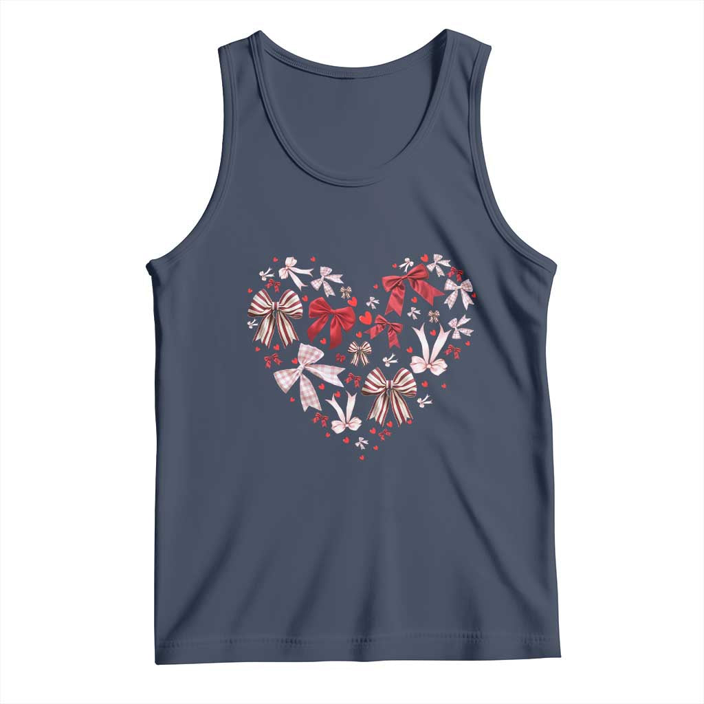 Coquette Valentine's Day Heart Bow Tank Top