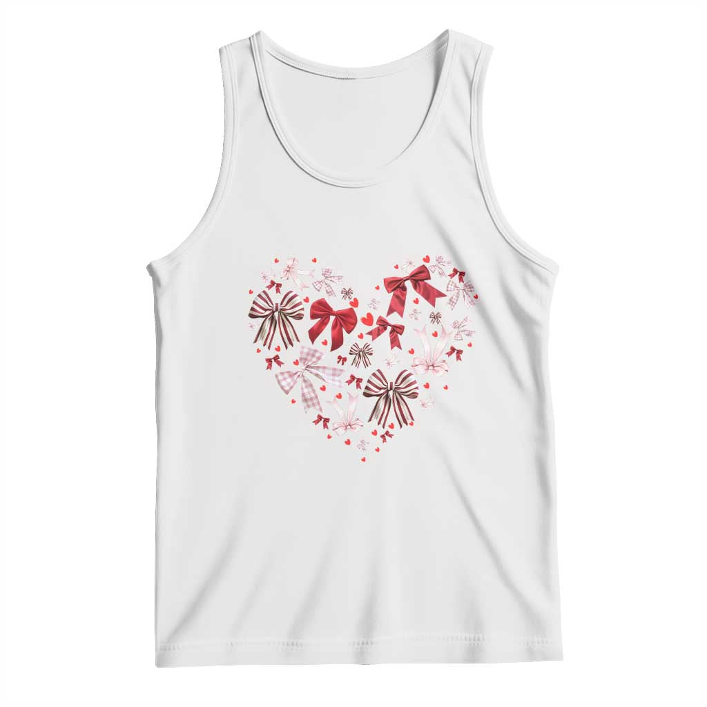 Coquette Valentine's Day Heart Bow Tank Top