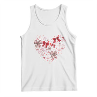Coquette Valentine's Day Heart Bow Tank Top