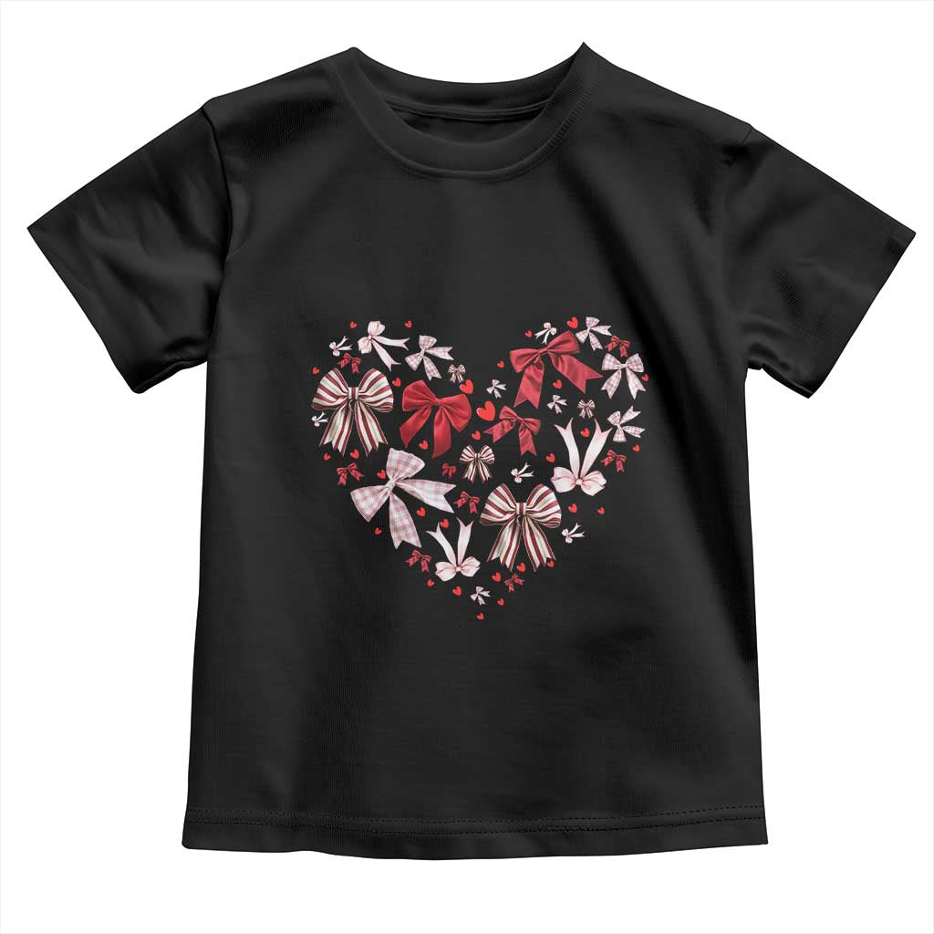 Coquette Valentine's Day Heart Bow Toddler T Shirt