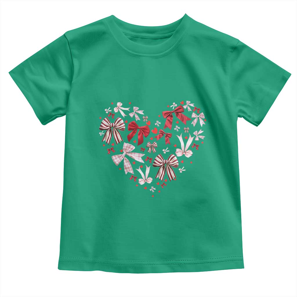 Coquette Valentine's Day Heart Bow Toddler T Shirt