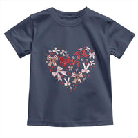 Coquette Valentine's Day Heart Bow Toddler T Shirt