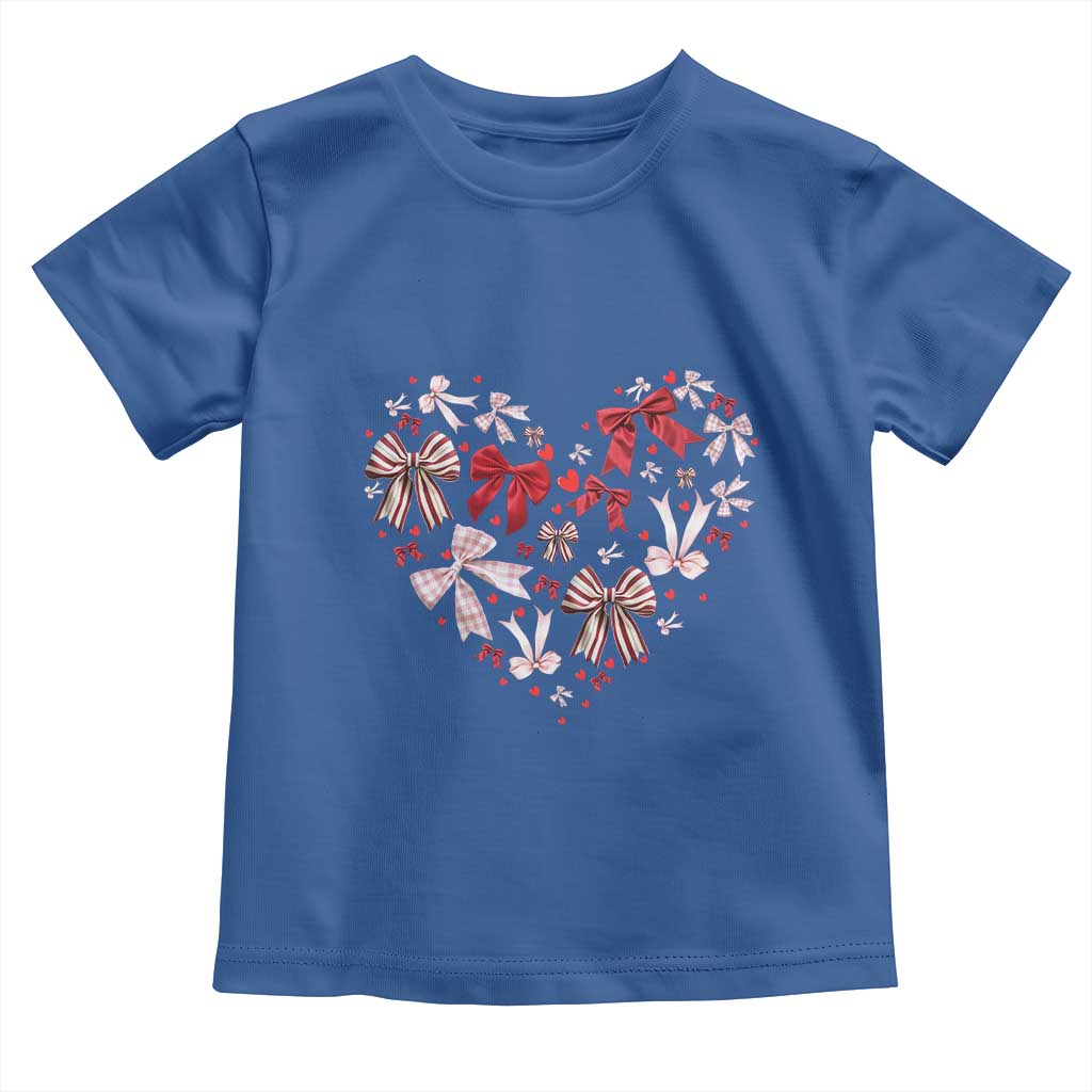 Coquette Valentine's Day Heart Bow Toddler T Shirt