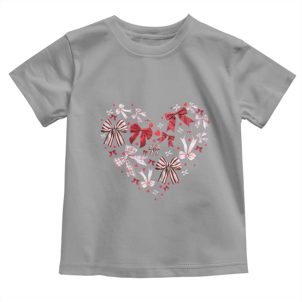 Coquette Valentine's Day Heart Bow Toddler T Shirt