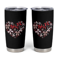 Coquette Valentine's Day Heart Bow Tumbler Cup