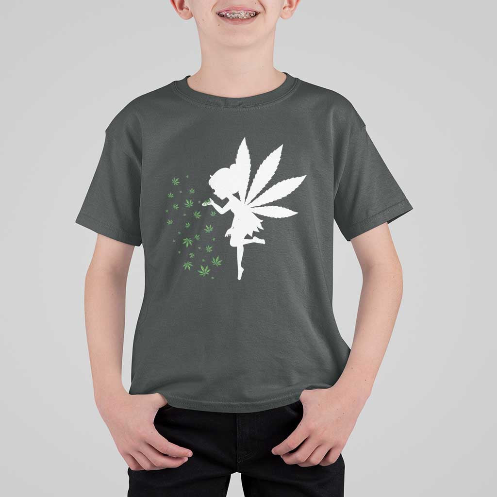 Marijuana T Shirt For Kid Weed Fairy Fantasy Leaf Stoner Pot Smoker Cannabis - Wonder Print Shop