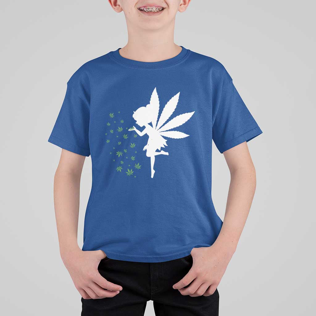 Marijuana T Shirt For Kid Weed Fairy Fantasy Leaf Stoner Pot Smoker Cannabis - Wonder Print Shop