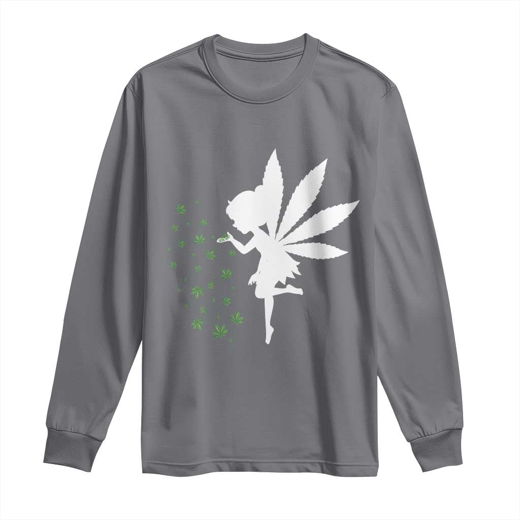Marijuana Long Sleeve Shirt Weed Fairy Fantasy Leaf Stoner Pot Smoker Cannabis