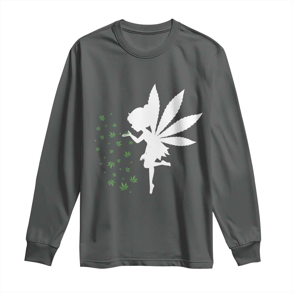 Marijuana Long Sleeve Shirt Weed Fairy Fantasy Leaf Stoner Pot Smoker Cannabis