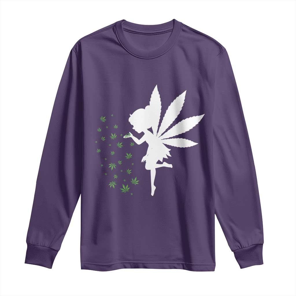 Marijuana Long Sleeve Shirt Weed Fairy Fantasy Leaf Stoner Pot Smoker Cannabis
