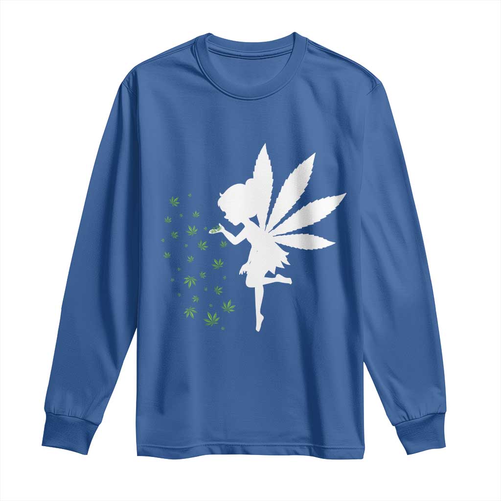 Marijuana Long Sleeve Shirt Weed Fairy Fantasy Leaf Stoner Pot Smoker Cannabis