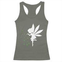 Marijuana Racerback Tank Top Weed Fairy Fantasy Leaf Stoner Pot Smoker Cannabis