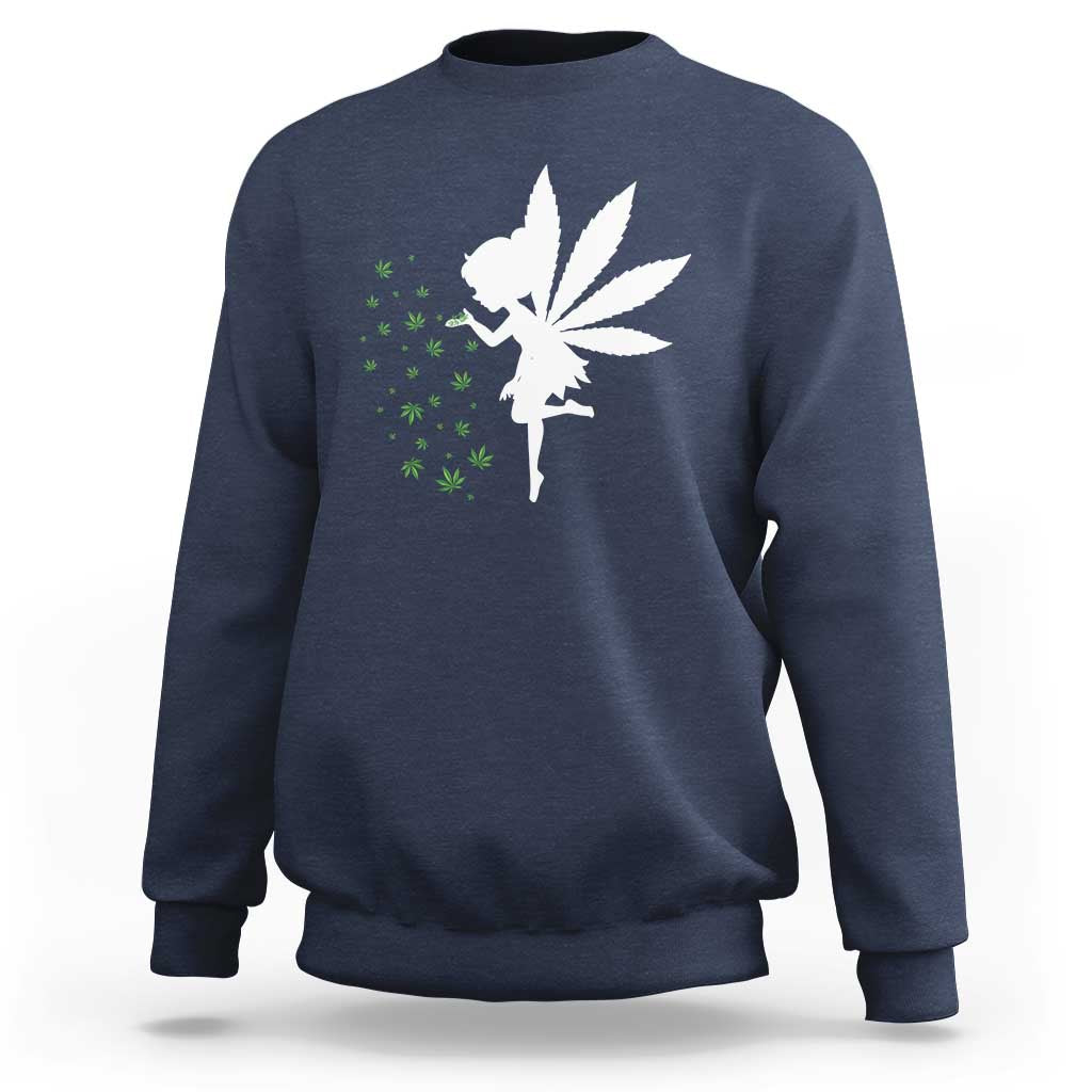 Marijuana Sweatshirt Weed Fairy Fantasy Leaf Stoner Pot Smoker Cannabis - Wonder Print Shop
