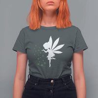 Marijuana T Shirt For Women Weed Fairy Fantasy Leaf Stoner Pot Smoker Cannabis - Wonder Print Shop