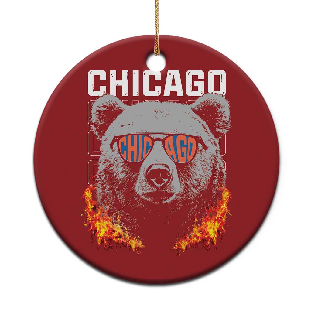 Bears Mascot Christmas Ornament Vintage Retro Chicago - Wonder Print Shop