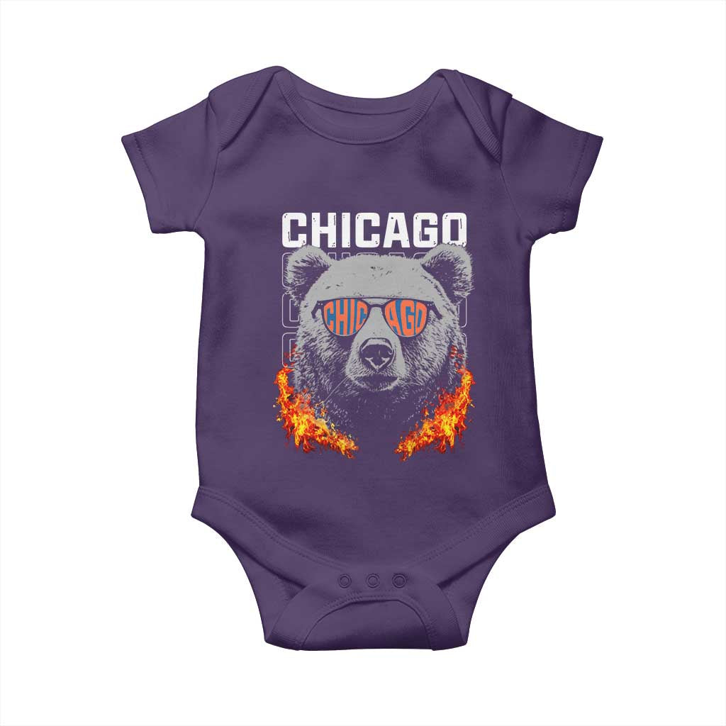 Bears Mascot Baby Onesie Vintage Retro Chicago - Wonder Print Shop