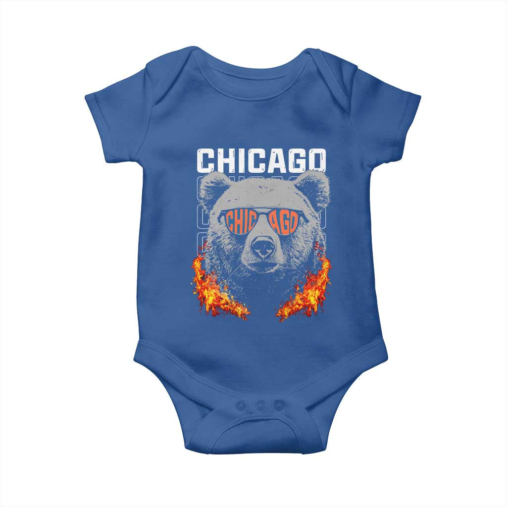 Bears Mascot Baby Onesie Vintage Retro Chicago - Wonder Print Shop