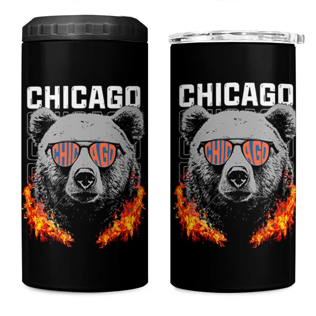Bears Mascot 4 in 1 Can Cooler Tumbler Vintage Retro Chicago - Wonder Print Shop