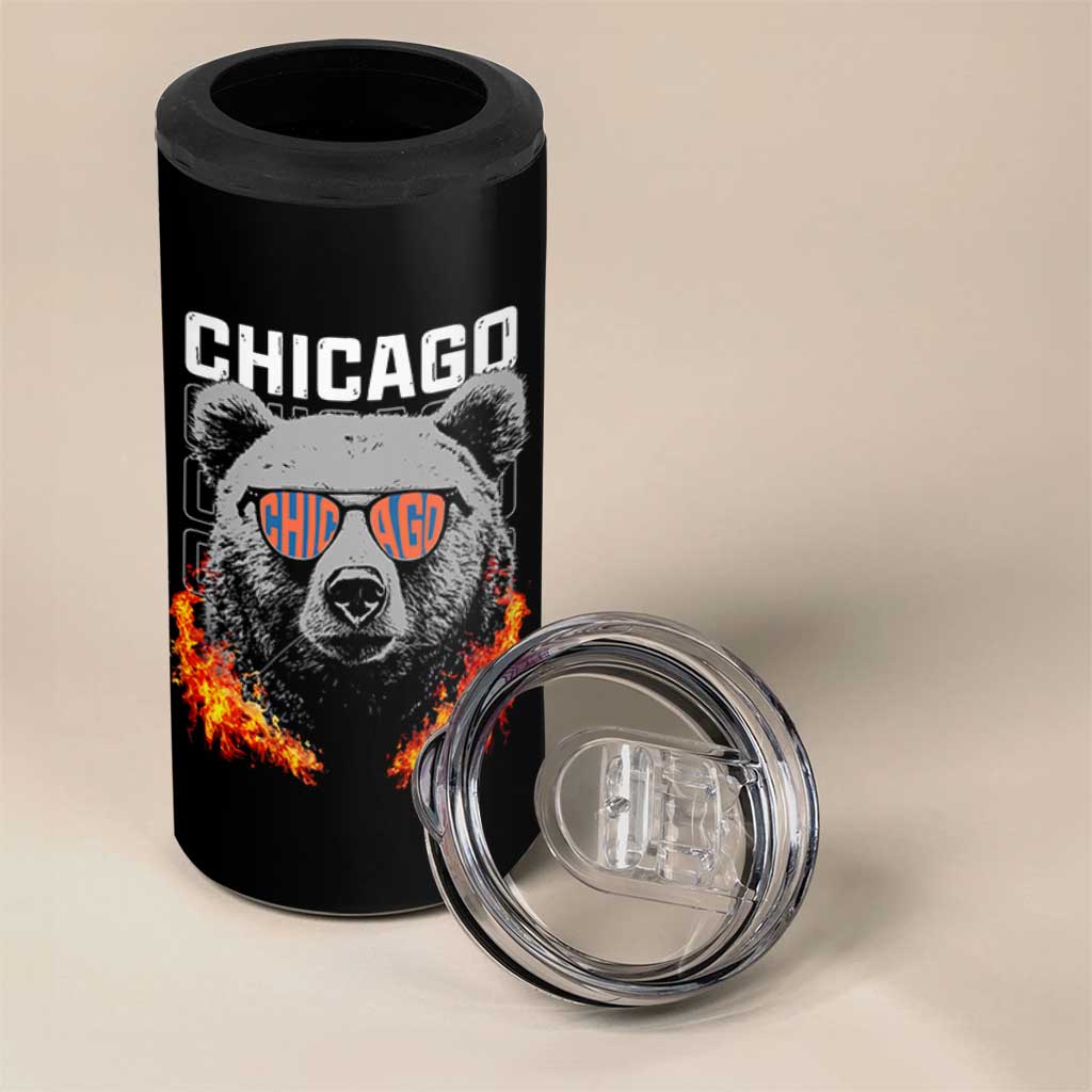 Bears Mascot 4 in 1 Can Cooler Tumbler Vintage Retro Chicago - Wonder Print Shop