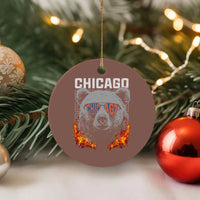 Bears Mascot Ceramic Ornament Vintage Retro Chicago - Wonder Print Shop