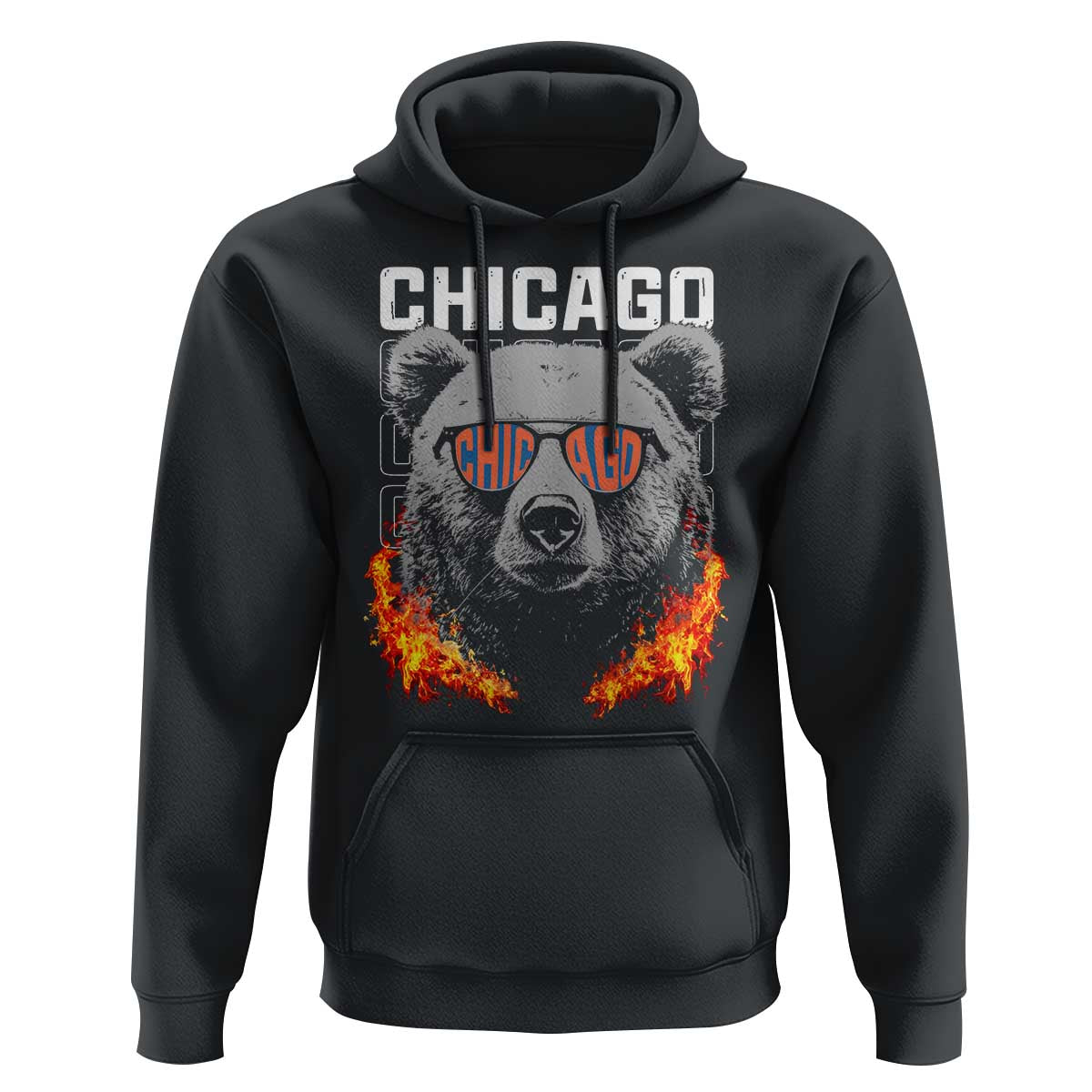 Bears Mascot Hoodie Vintage Retro Chicago - Wonder Print Shop
