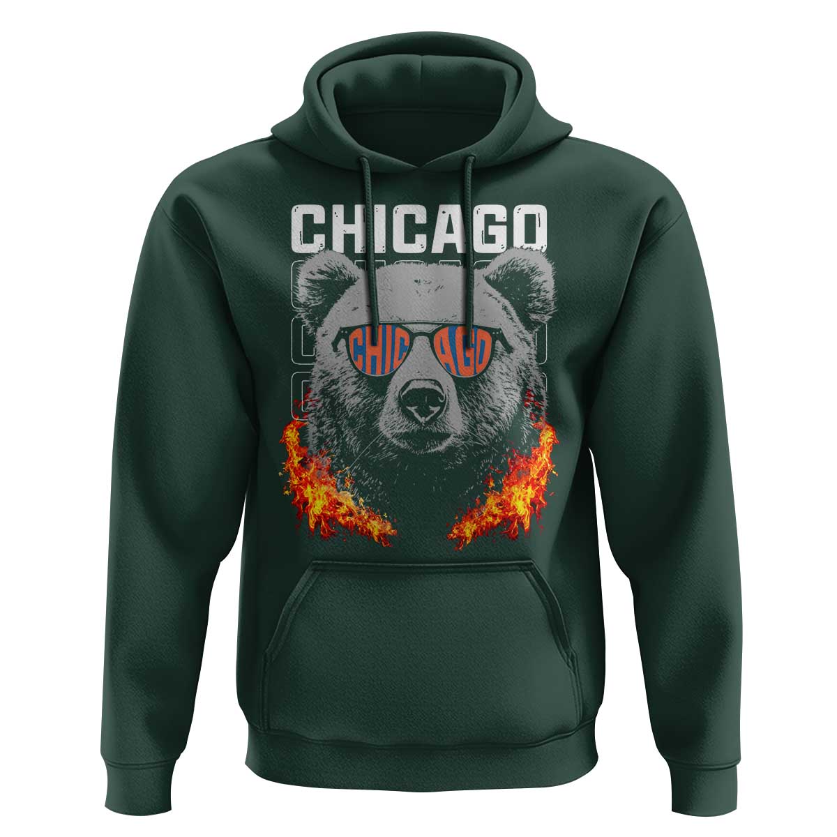 Bears Mascot Hoodie Vintage Retro Chicago - Wonder Print Shop