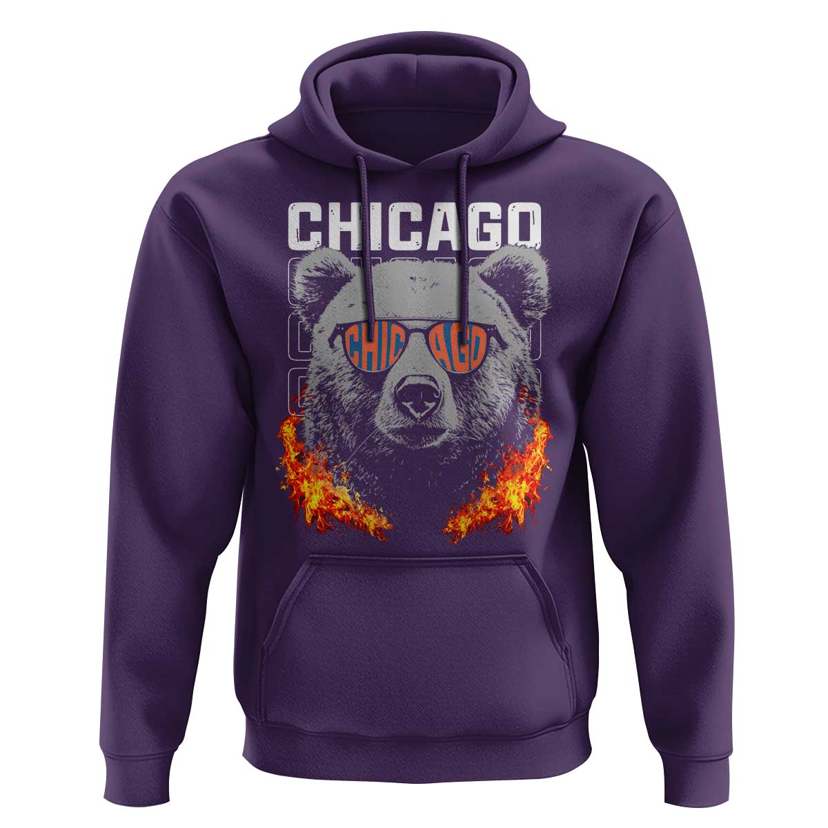 Bears Mascot Hoodie Vintage Retro Chicago - Wonder Print Shop