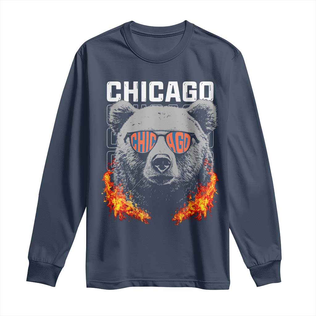 Bears Mascot Long Sleeve Shirt Vintage Retro Chicago - Wonder Print Shop