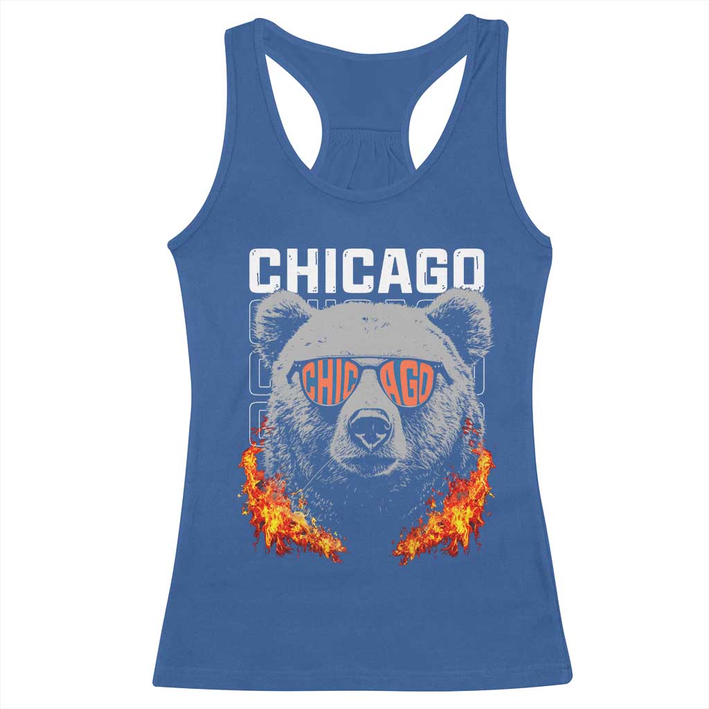 Bears Mascot Racerback Tank Top Vintage Retro Chicago - Wonder Print Shop