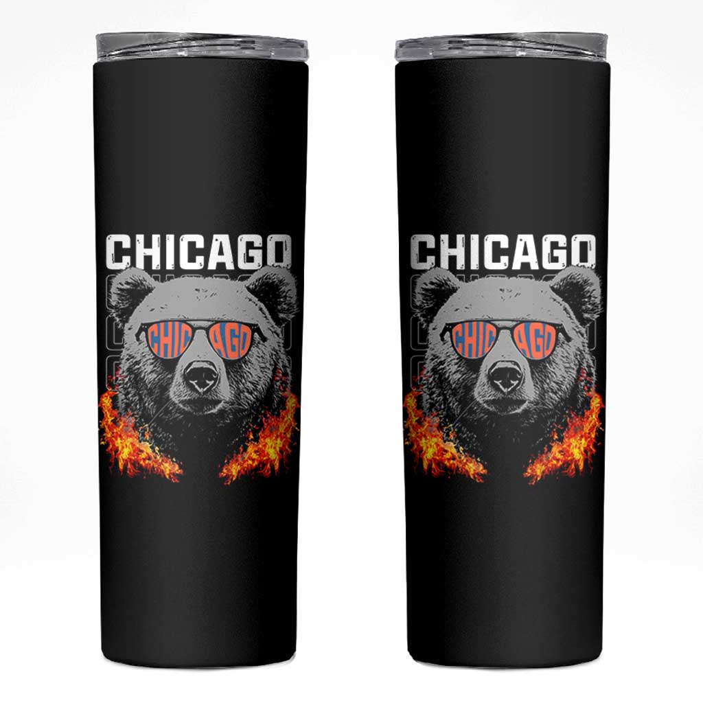 Bears Mascot Skinny Tumbler Vintage Retro Chicago - Wonder Print Shop