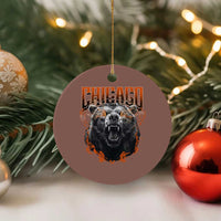 Vintage Chicago Ceramic Ornament Retro Graphic Wild Bear Streetwear Bootleg - Wonder Print Shop