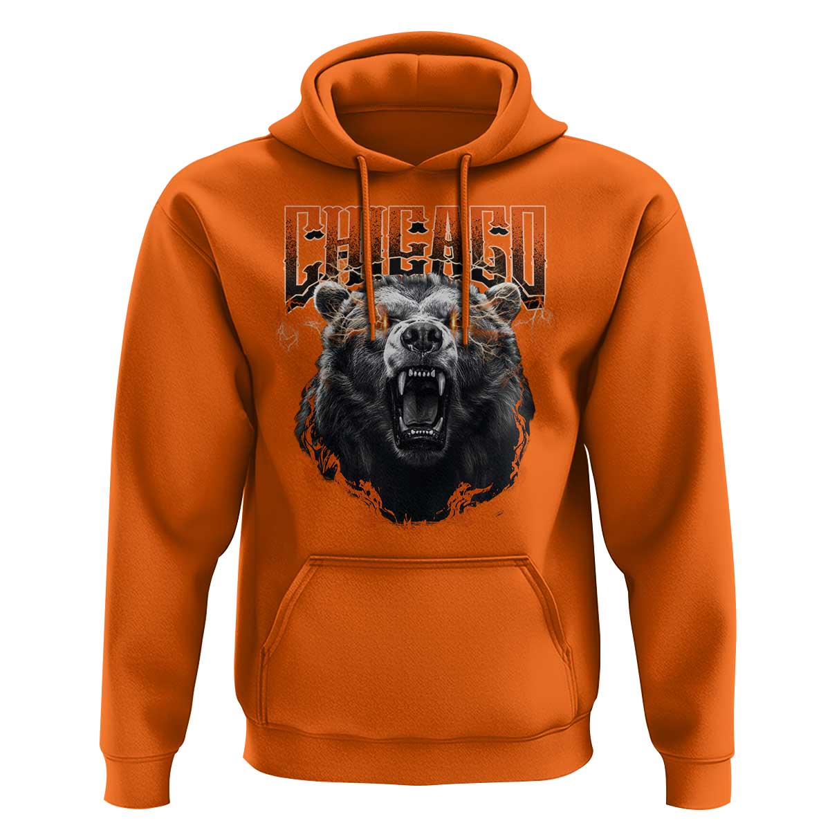 Vintage Chicago Hoodie Retro Graphic Wild Bear Streetwear Bootleg - Wonder Print Shop