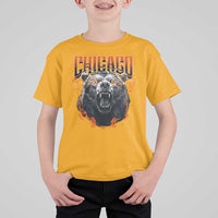Vintage Chicago T Shirt For Kid Retro Graphic Wild Bear Streetwear Bootleg - Wonder Print Shop