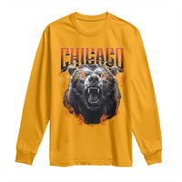 Vintage Chicago Long Sleeve Shirt Retro Graphic Wild Bear Streetwear Bootleg - Wonder Print Shop