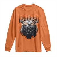 Vintage Chicago Long Sleeve Shirt Retro Graphic Wild Bear Streetwear Bootleg - Wonder Print Shop