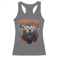 Vintage Chicago Racerback Tank Top Retro Graphic Wild Bear Streetwear Bootleg - Wonder Print Shop