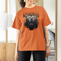 Vintage Chicago T Shirt For Women Retro Graphic Wild Bear Streetwear Bootleg - Wonder Print Shop