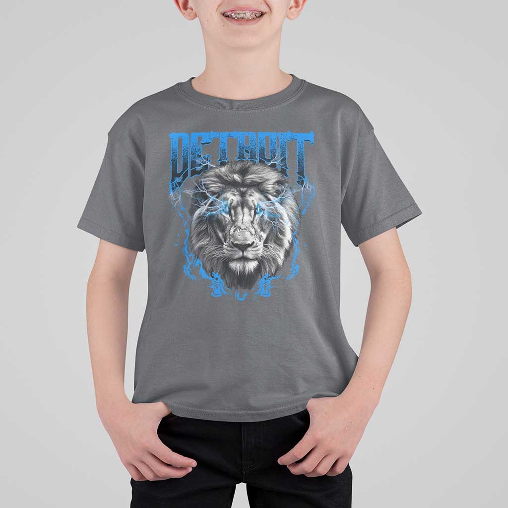 Lion Lovers T Shirt For Kid Detroit Fan Apparel - Wonder Print Shop
