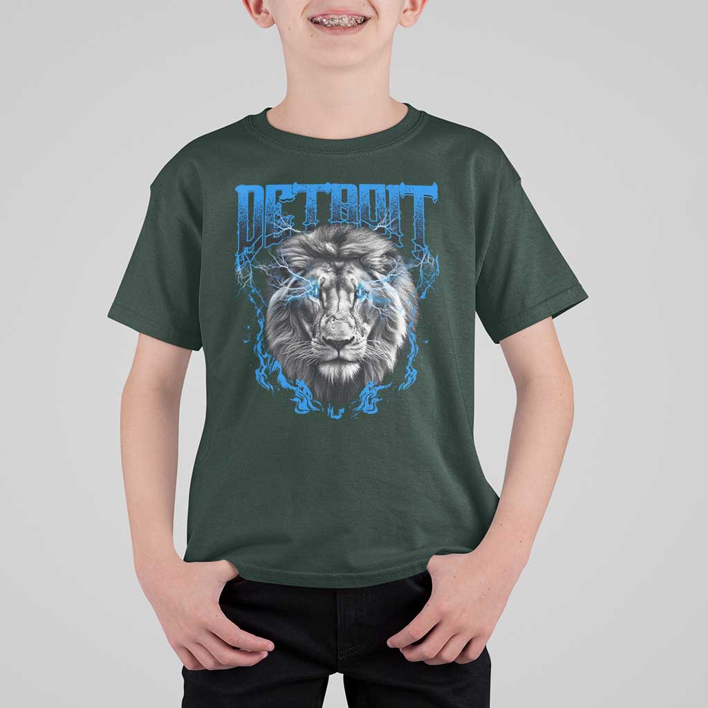 Lion Lovers T Shirt For Kid Detroit Fan Apparel - Wonder Print Shop